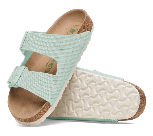 Birkenstock Two-Strap Slide Sandal - Arizona Canvas Surf Green