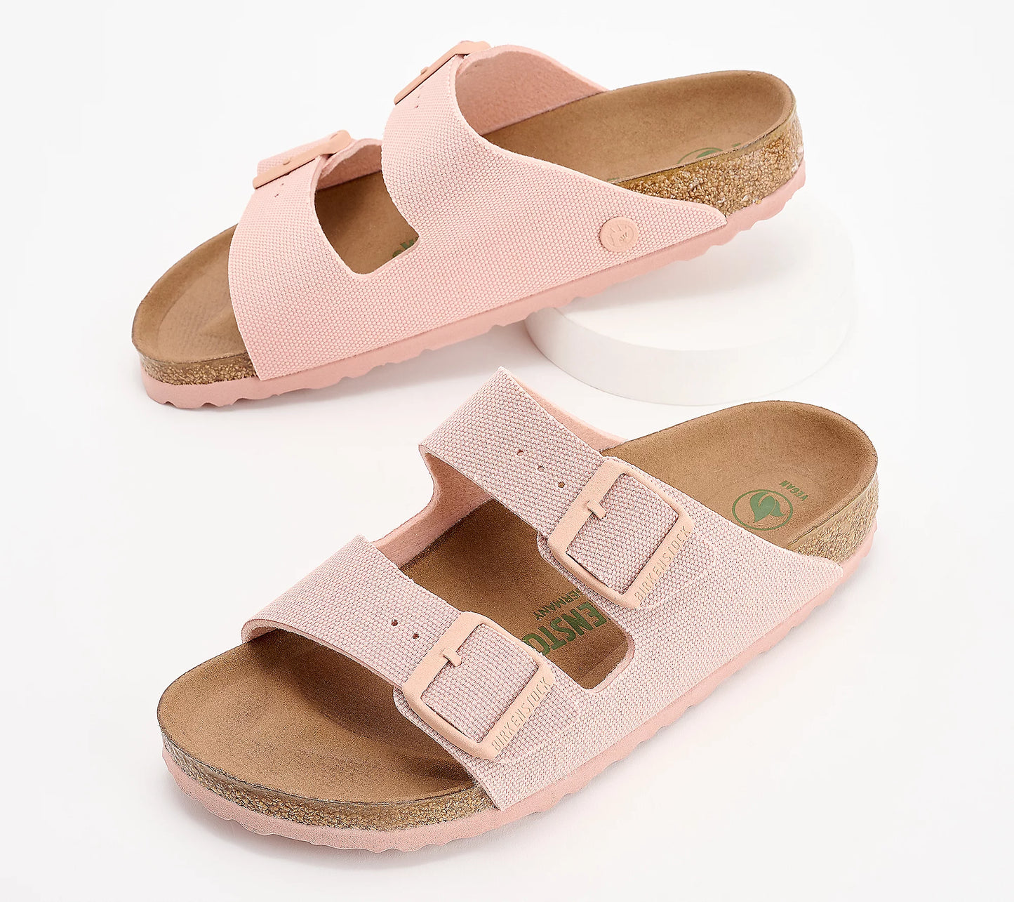 Birkenstock Two-Strap Slide Sandal - Arizona Canvas Surf Green