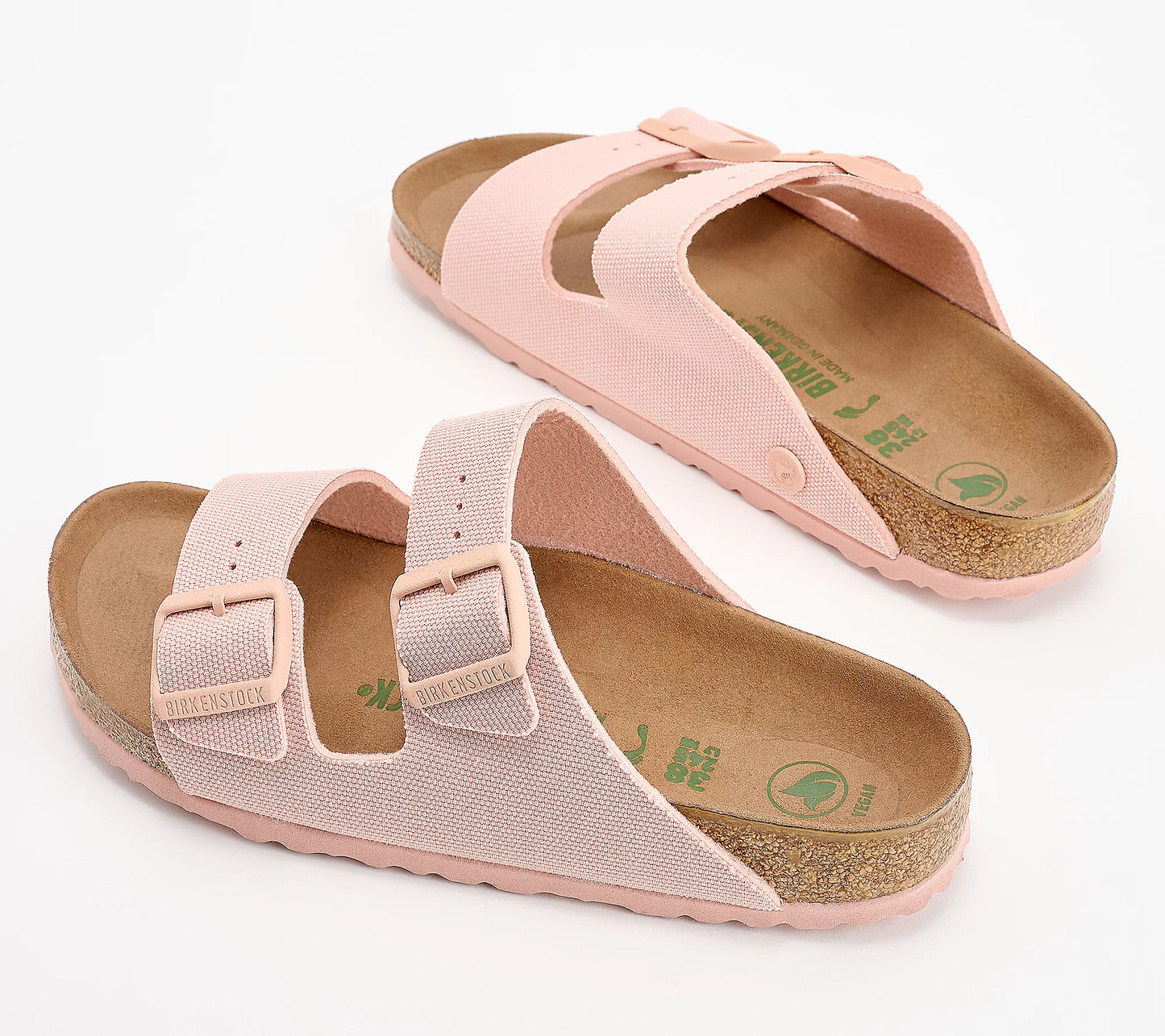 Birkenstock Two-Strap Slide Sandal - Arizona Canvas Surf Green
